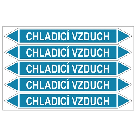 Značení potrubí, chladicí vzduch
